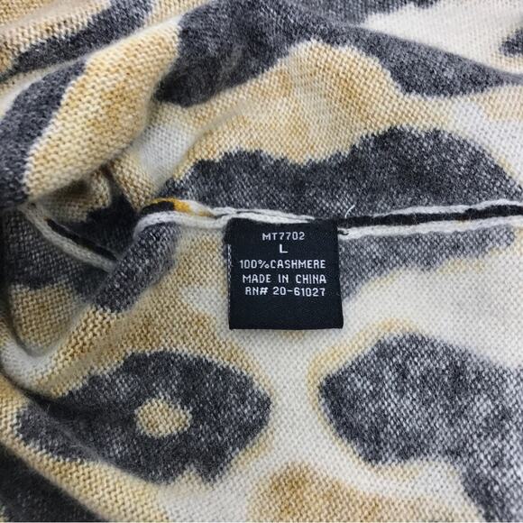 Leopard Cashmere Sweater 100% Cashmere Animal Print by My Tribe - Picture 5 of 6